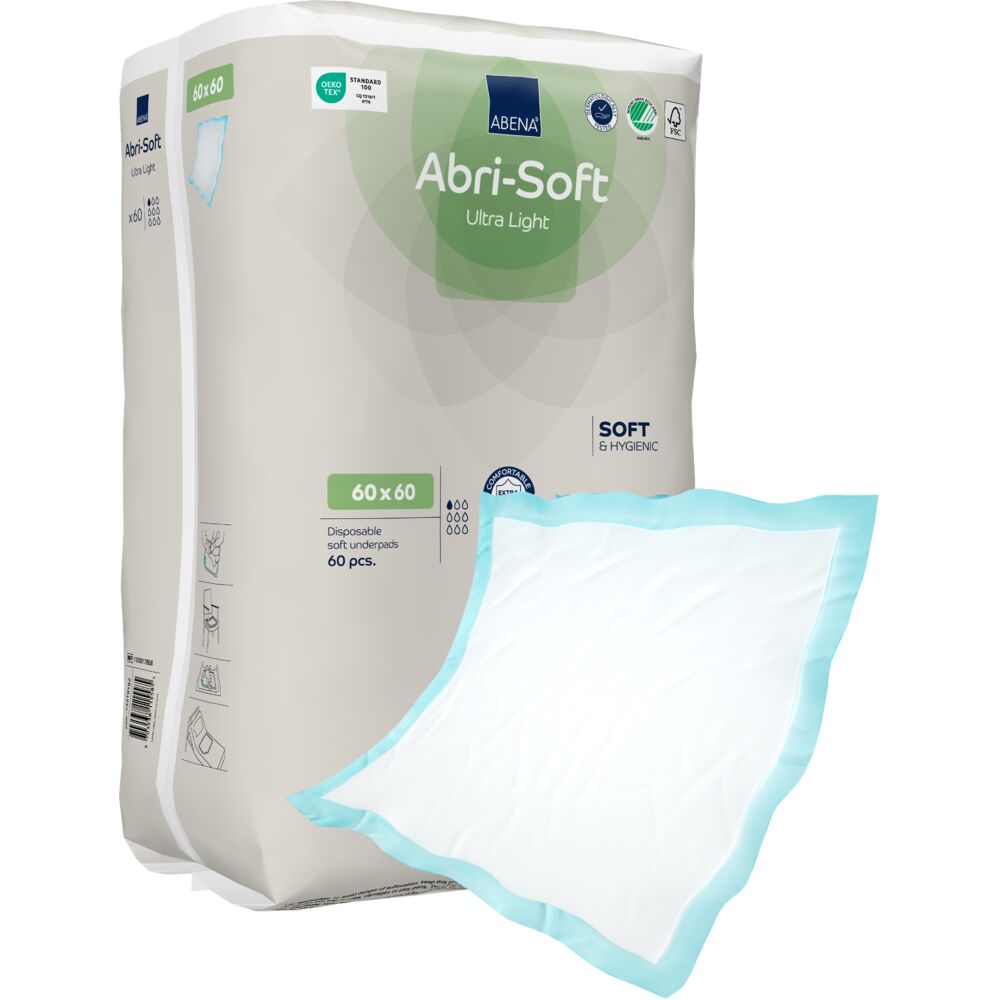 ABENA Abri-Soft Ultra Light, 60x60cm, 60 stk. underlag