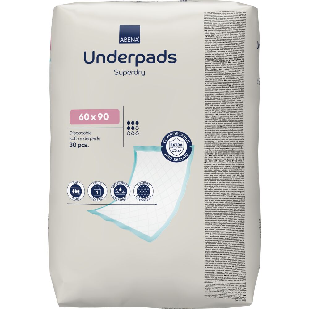 ABENA Underpads Superdry, 60x90cm, med SAP, 30 stk. underlag