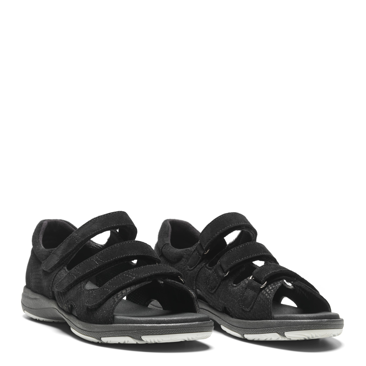 New Feet Sort Sandal Med Fast Hælkappe