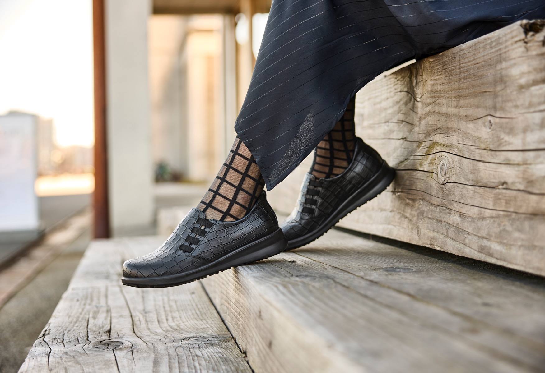 New Feet Sort Loafer Sko I Læder