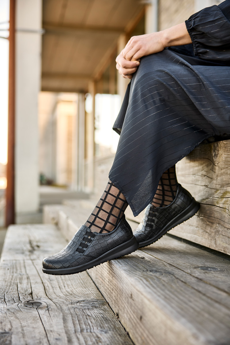 New Feet Sort Loafer Sko I Læder - Billede 6
