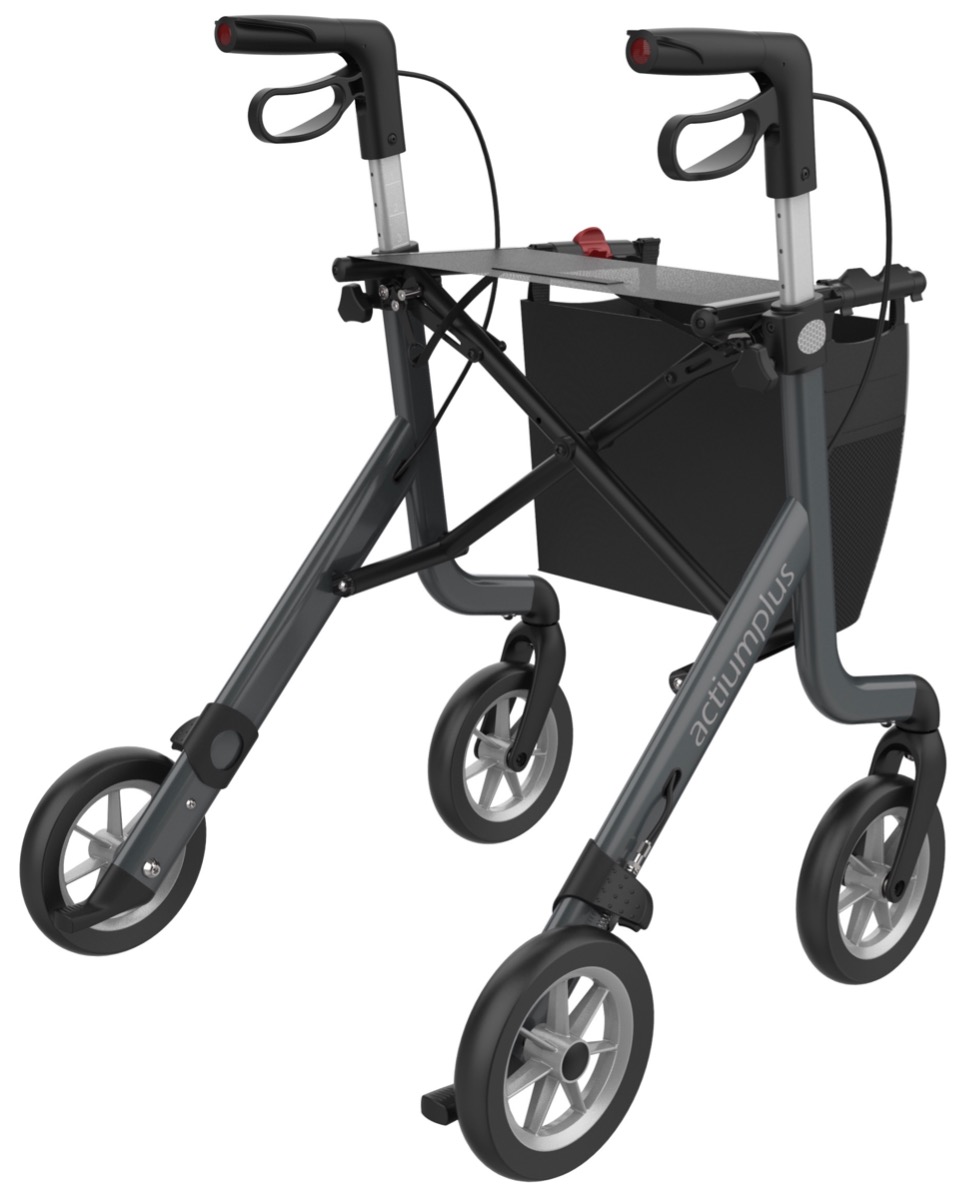 Rollator Space Koksgrå Med Softhjul - Billede 5
