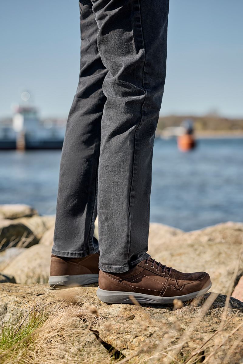New Feet Brun Kalveskind Sko Stretch - Billede 6