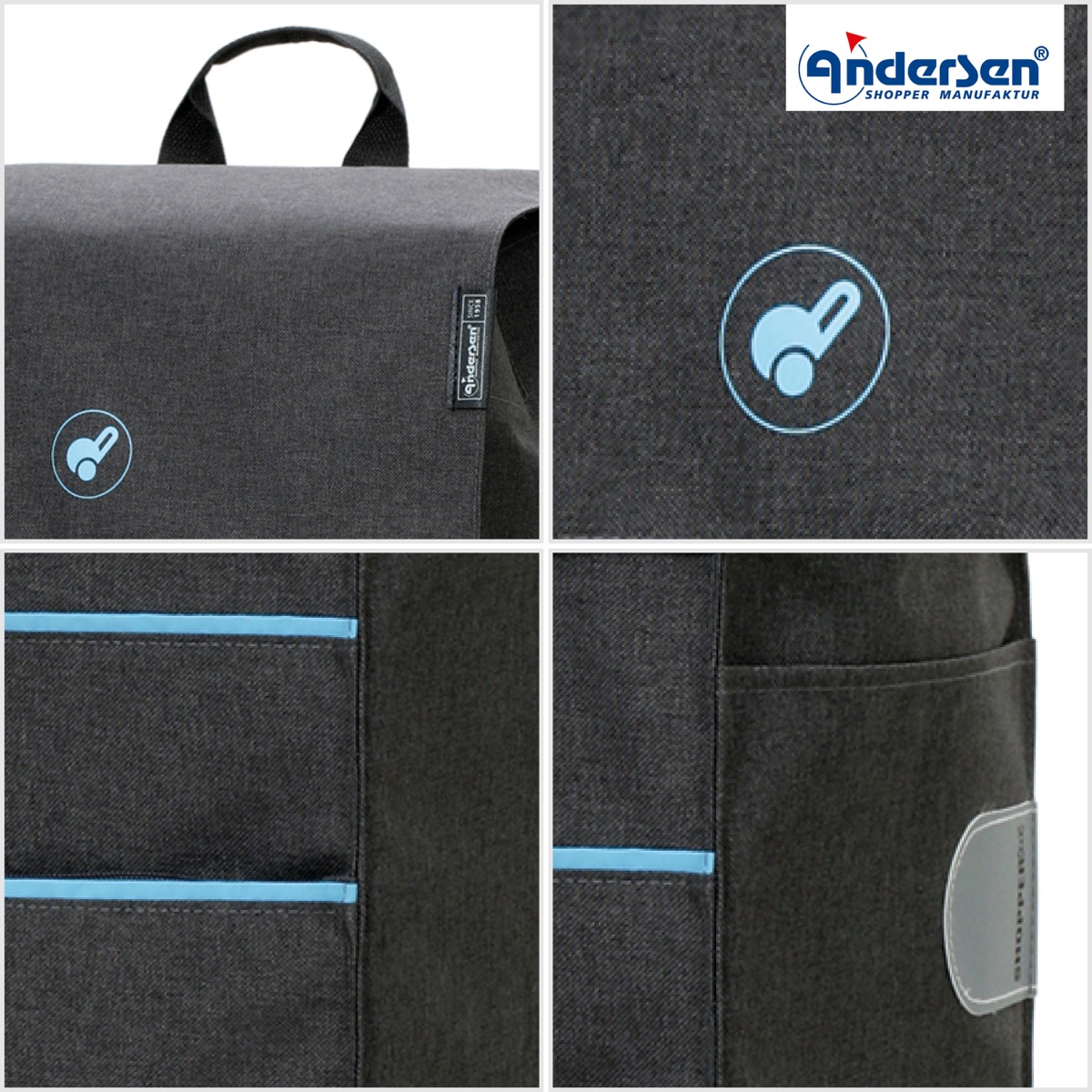 Andersen Scala Shopper Nelon Grå - Billede 5