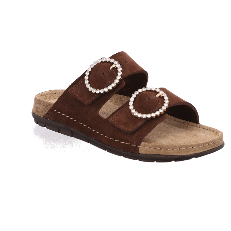 Rohde Sandal Mocca Velour læder