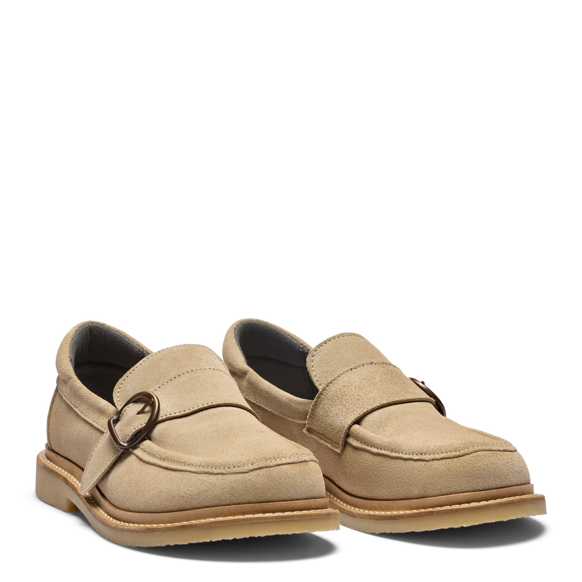 New Feet Dameloafer Med Velcrorem Sand