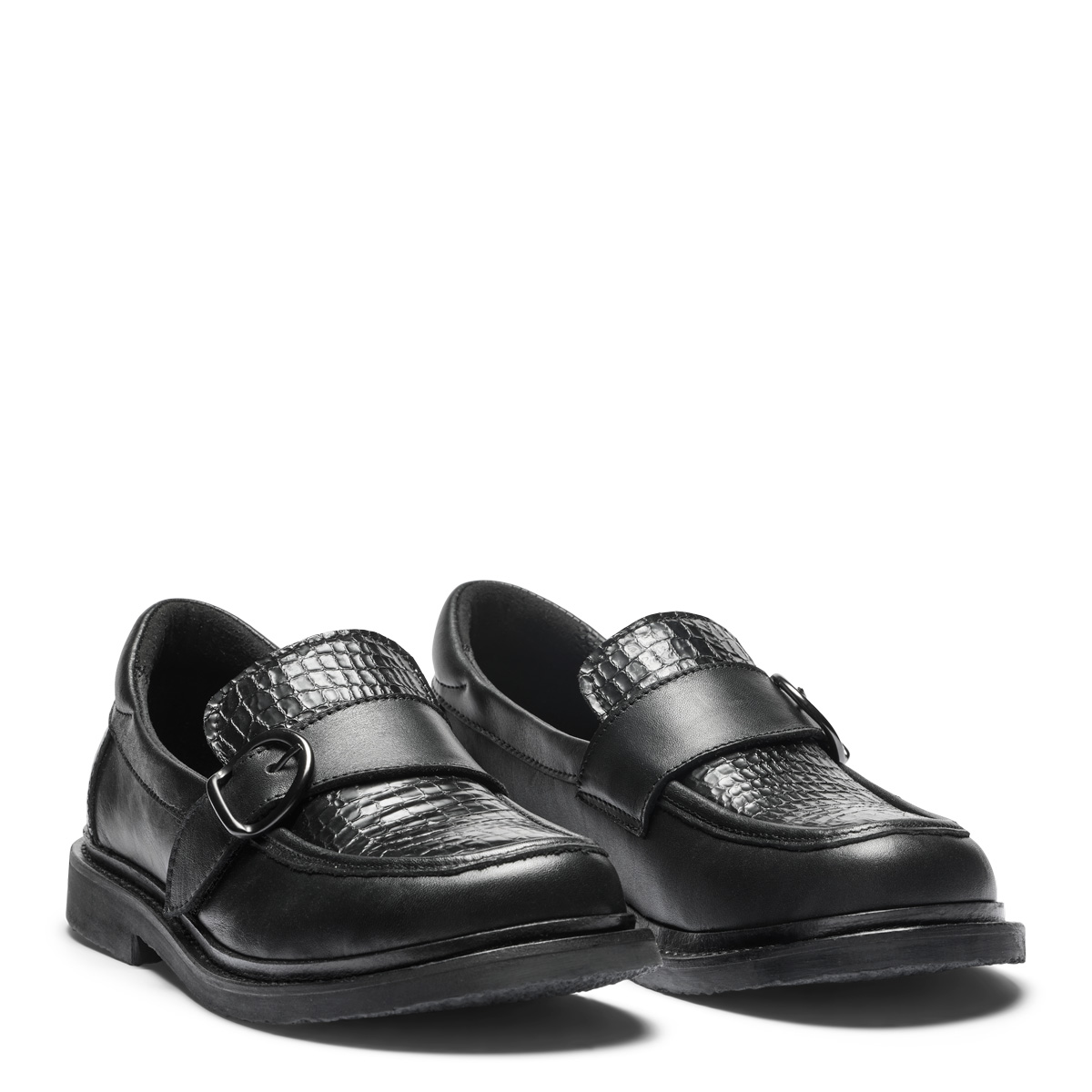 New Feet Dameloafer Med Velcrorem Sort