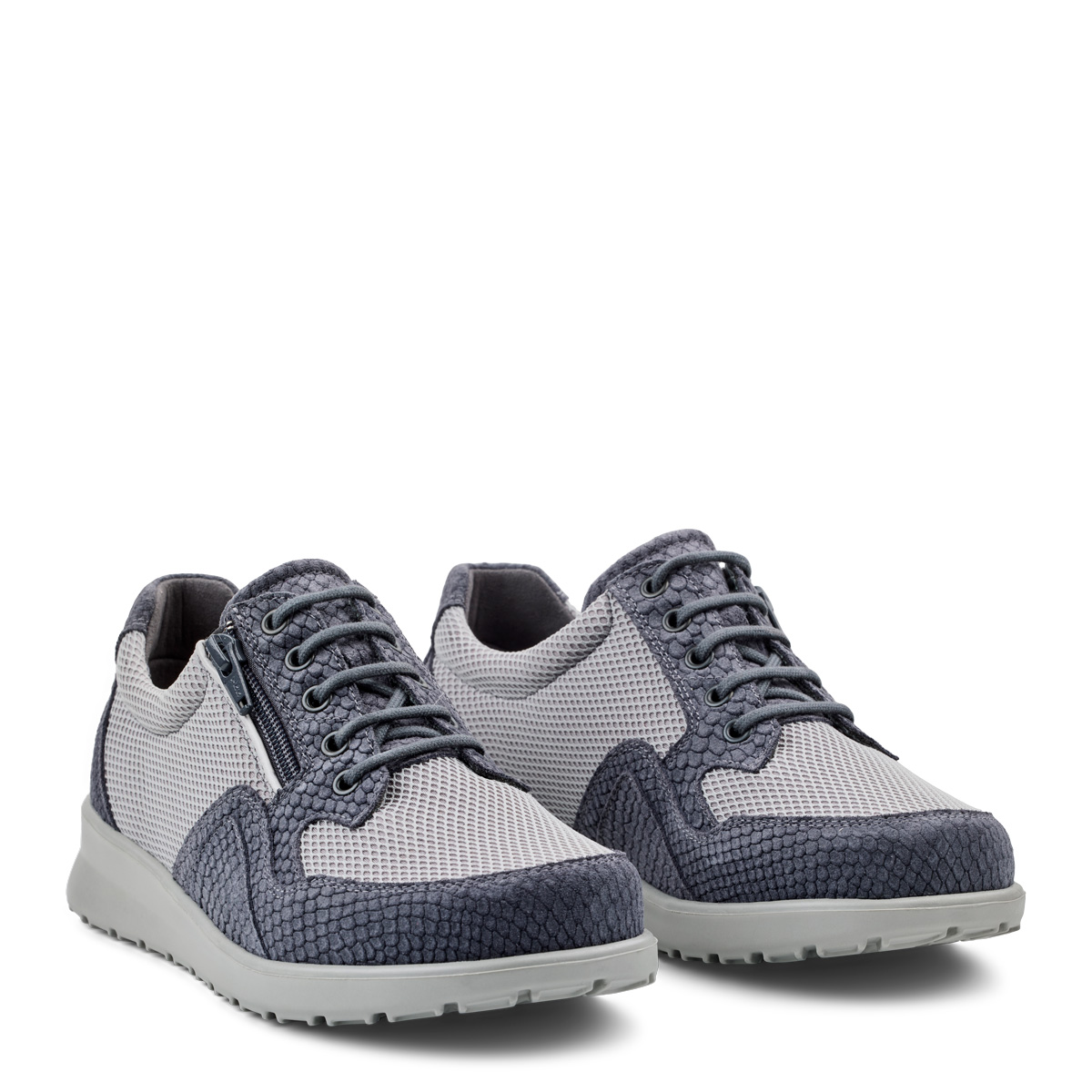 New Feet Damesko Mesh Gråblå