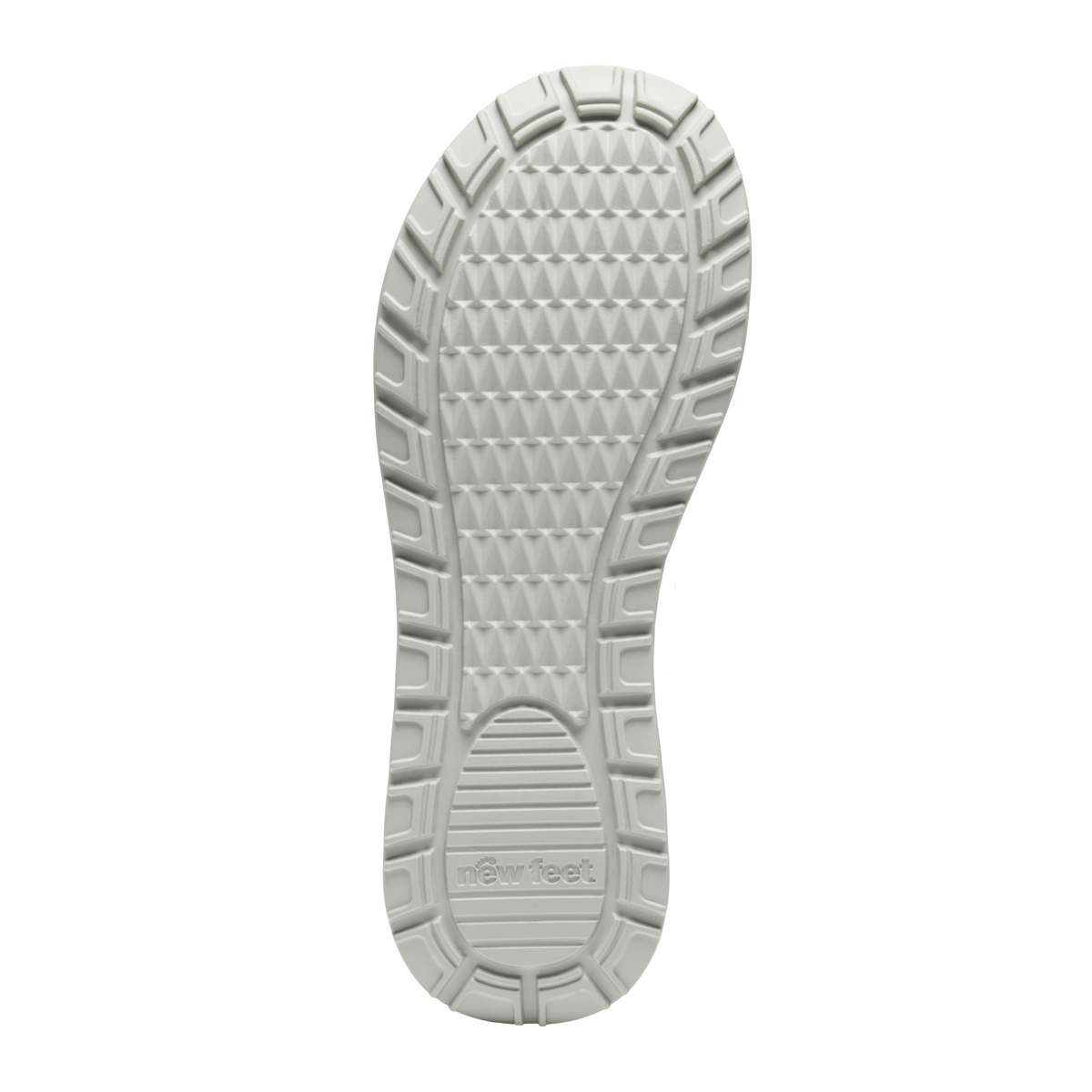 New Feet Damesko Med Snøre og Lynlås Hvid Læder - Billede 5