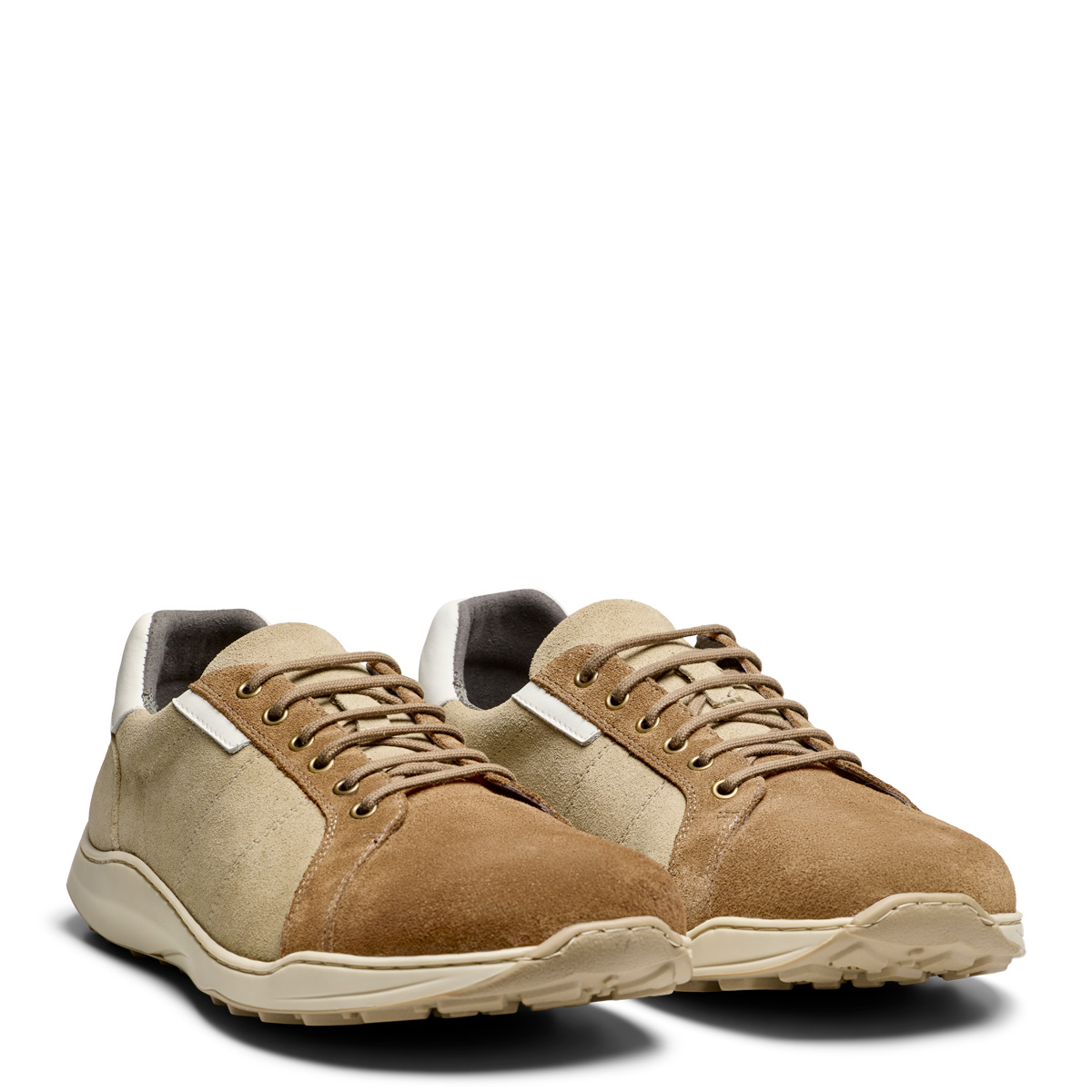 New Feet Herresko Med Snøre Ruskind Lysbrun