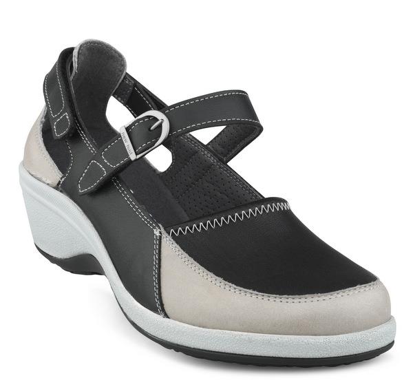 Damesko Sort m/velcro New Feet