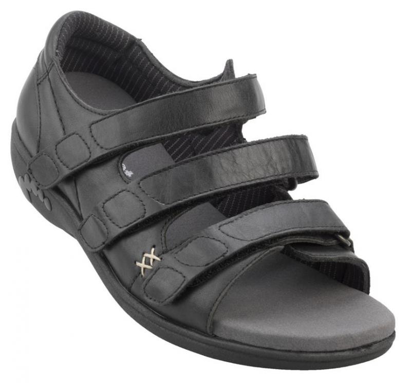 New Feet Sort Sandal m/hælkappe