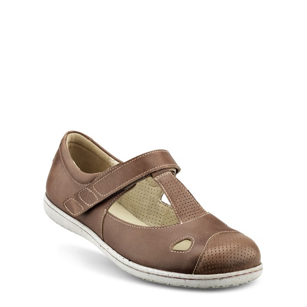 Damesko Brun m/velcro New Feet