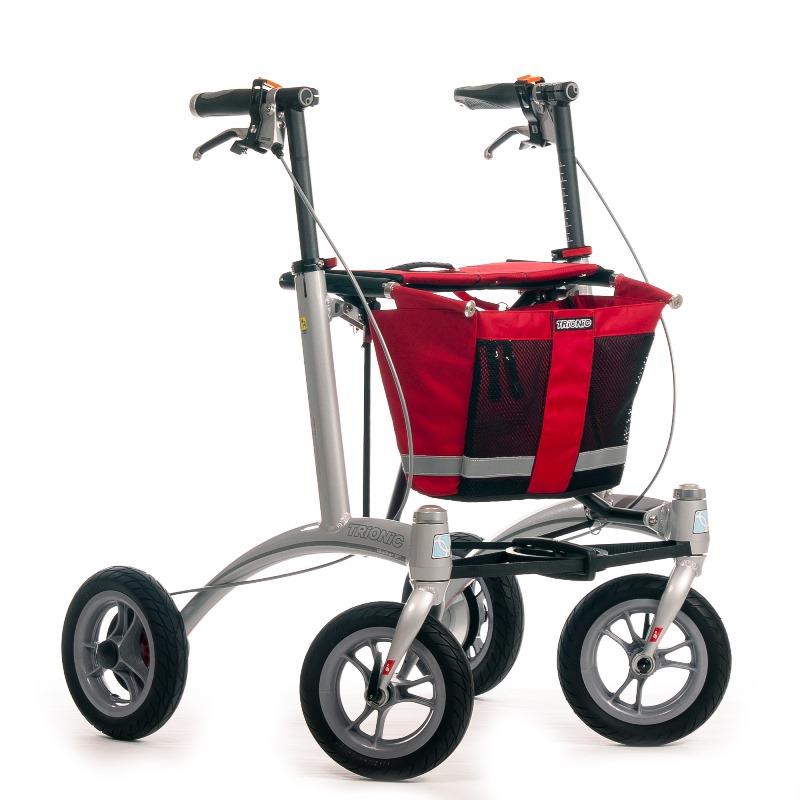 Walker 9er Rollator Rød/Rød/Sort
