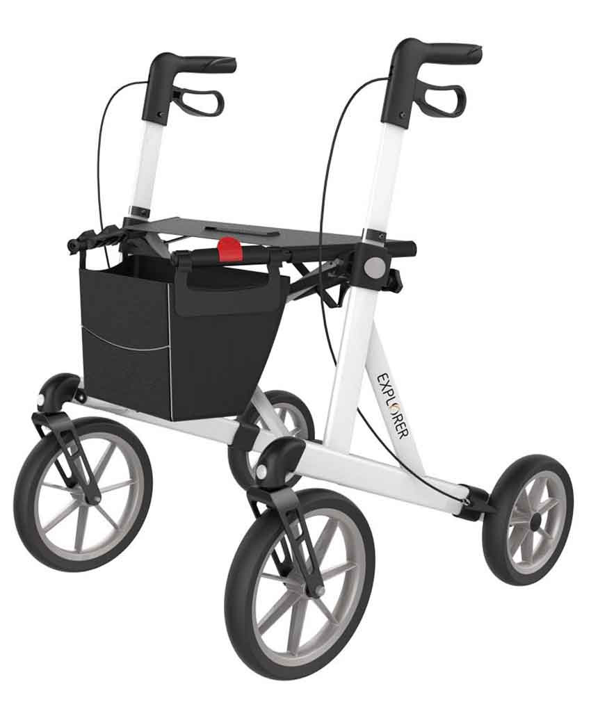 Rollator Explorer Hvid Str.M