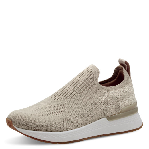 001-24752-44-498-300 Tamaris Ivory Textil Sneaker - Billede 1