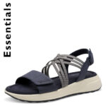 Tamaris Navy Sandal Med Velcroremme - Billede 2