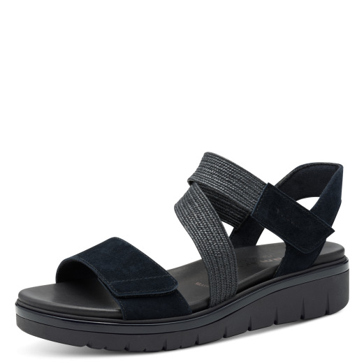 001-28241-42-805-300 Tamaris Navy Sandal Med Velcro - Billede 1