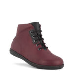 New Feet Snørestøvlet Bordeaux skind