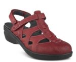 Damesandal Rød m/velcro New Feet