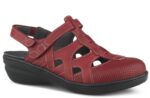 Damesandal Rød m/velcro New Feet - Billede 2