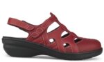 Damesandal Rød m/velcro New Feet - Billede 3
