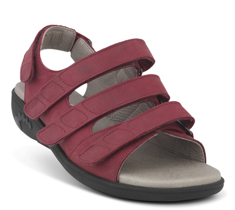 1-101-98-320_b_1 New Feet Mørkrød Sandal - Billede 1