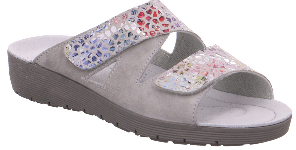 1-1403_81 Rohde Grå Slipper Sandal med Velcro - Billede 1