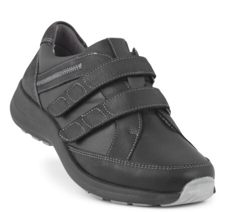 Sko Sort m/velcro og Stretch