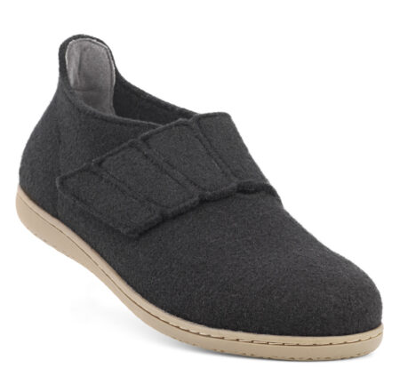 New Feet Sort hjemmesko uld filt
