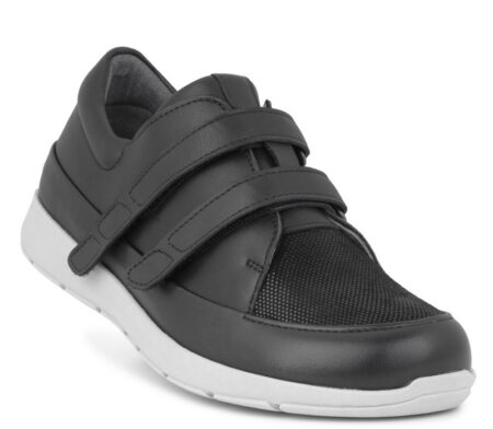 New Feet Sko Sort m/velcro og stretch