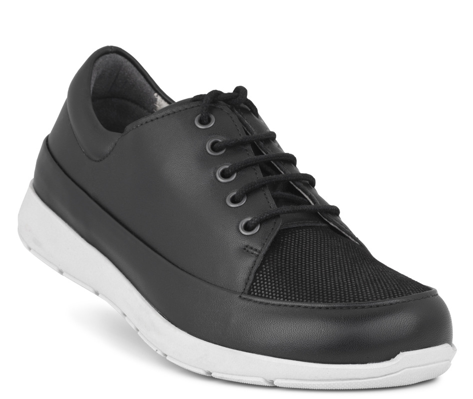 1-171-07-210-b New Feet Snøresko Sort m/stretch - Billede 1