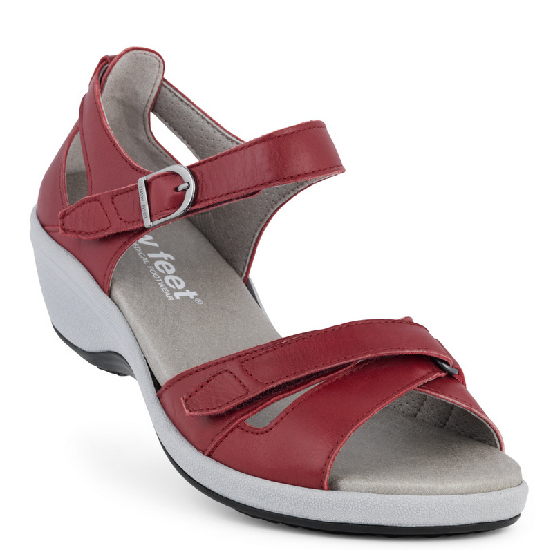 1-171-26-120-b New Feet Sandal Rød m/hælkappe - Billede 1