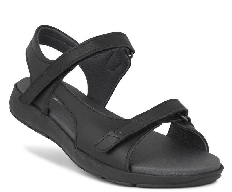 1-171-91-110-b New Feet Sandal Sort m/letvægtssål - Billede 1