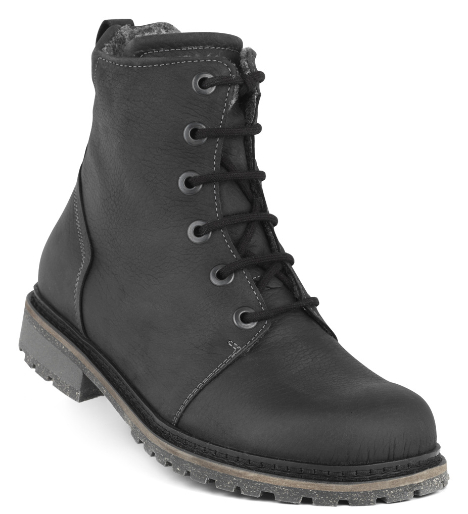 1-172-02-310-b New Feet Sort Snørestøvle - Billede 1