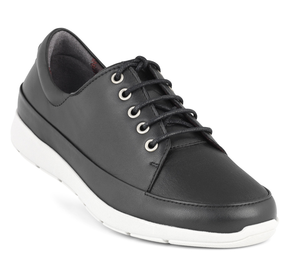 1-172-06-210-b New Feet Snøresko sort m/stretch - Billede 1