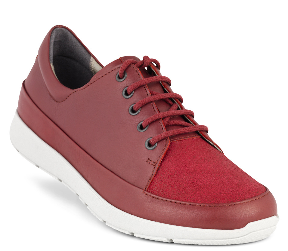 1-172-06-222-b New Feet Snøresko Bordeaux m/stretch - Billede 1