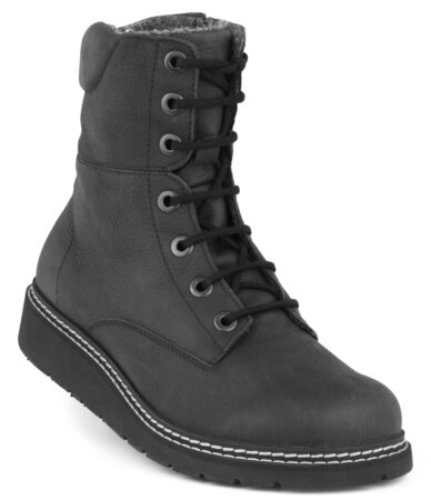 New Feet Sort Snørestøvle