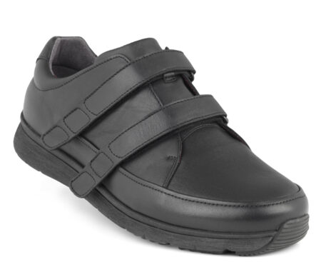 New Feet Sort Sko m/stretch og velcro