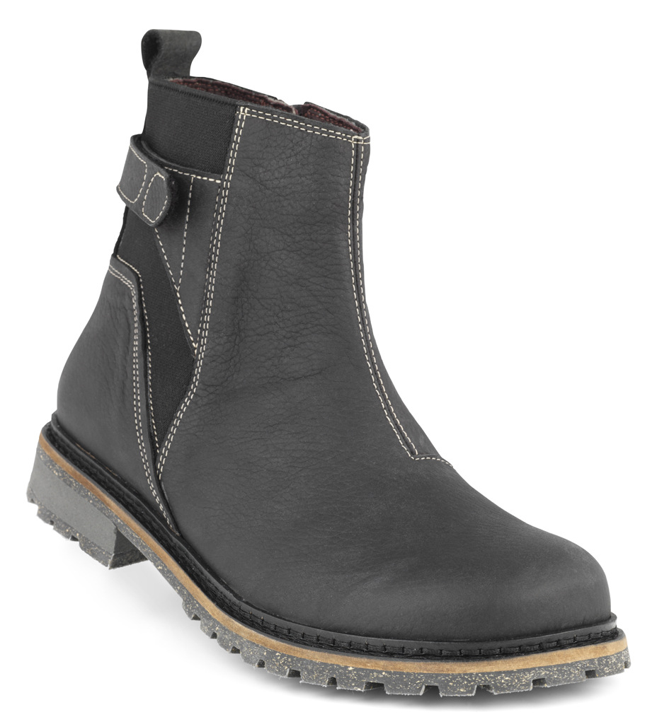 1-172-37-310-b New Feet Sort Støvle m/velcro og elastik - Billede 1
