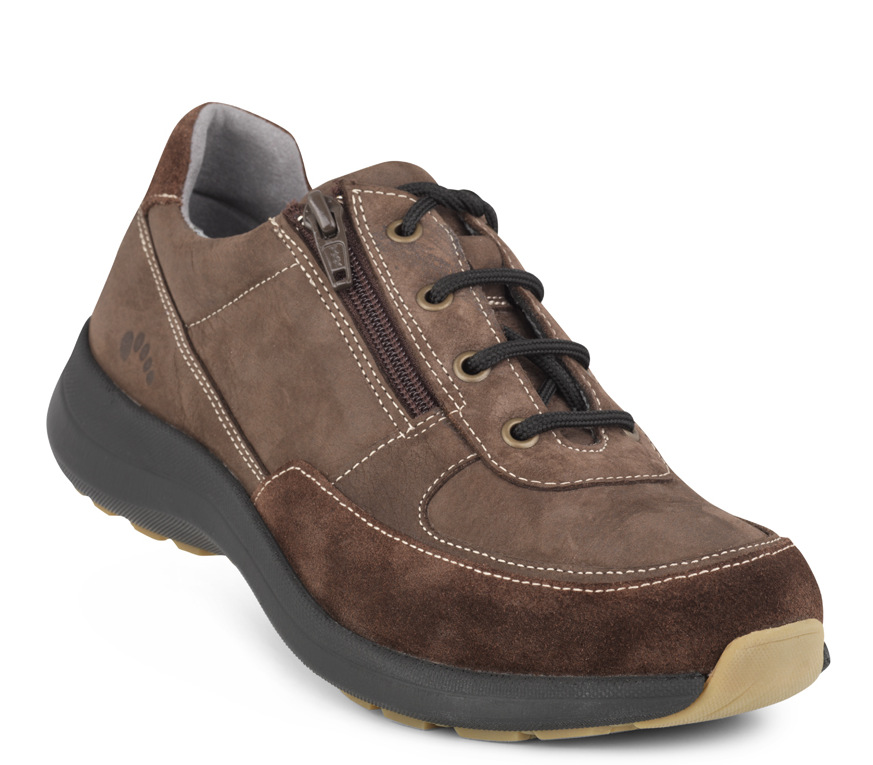 1-172-47-334-b_1 New Feet Brun Sportssko m/lynlås - Billede 1
