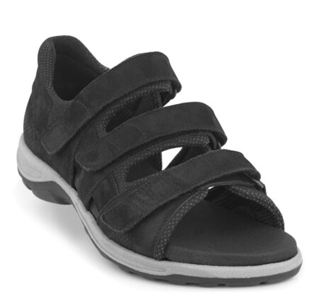 New Feet Sort Sandal Med Hælkappe M/K