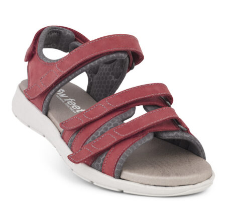 New Feet Rød Sandal m/letvægtssål
