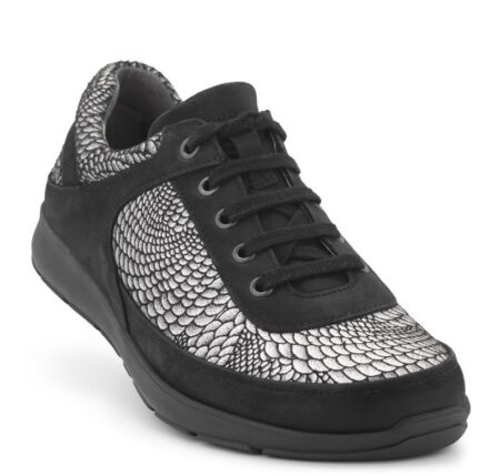 New Feet Snøresko I Sølv Metallook