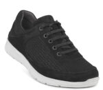 New Feet Sort Textil Og Læder Snøresko