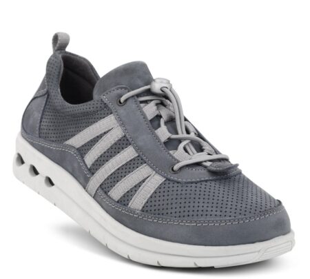 New Feet Gråblå Snøresko Nubuck