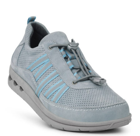 New Feet Lyseblå Snøresko Nubuck