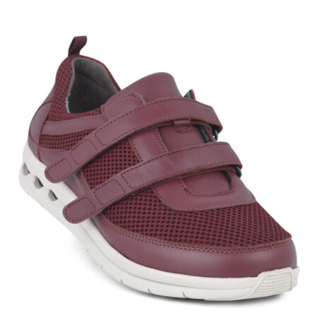 New Feet Bordeaux Sko m/velcro