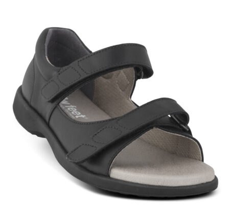 New Feet Sort Sandal m/hælkappe