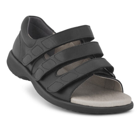 New Feet Sort Sandal m/hælkappe